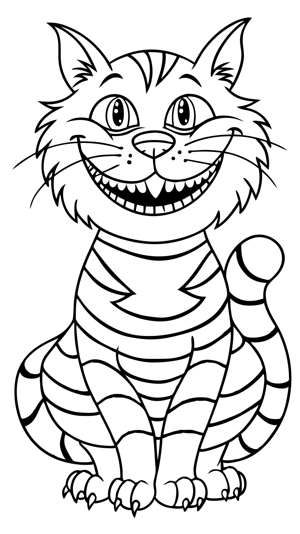 coloring pages cheshire cat